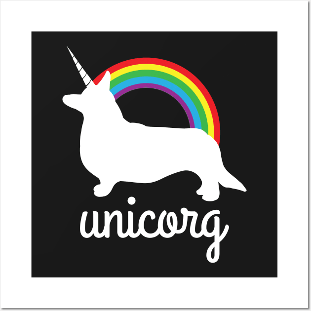 Unicorg Corgi Unicorn Wall Art by Dirt Bike Gear